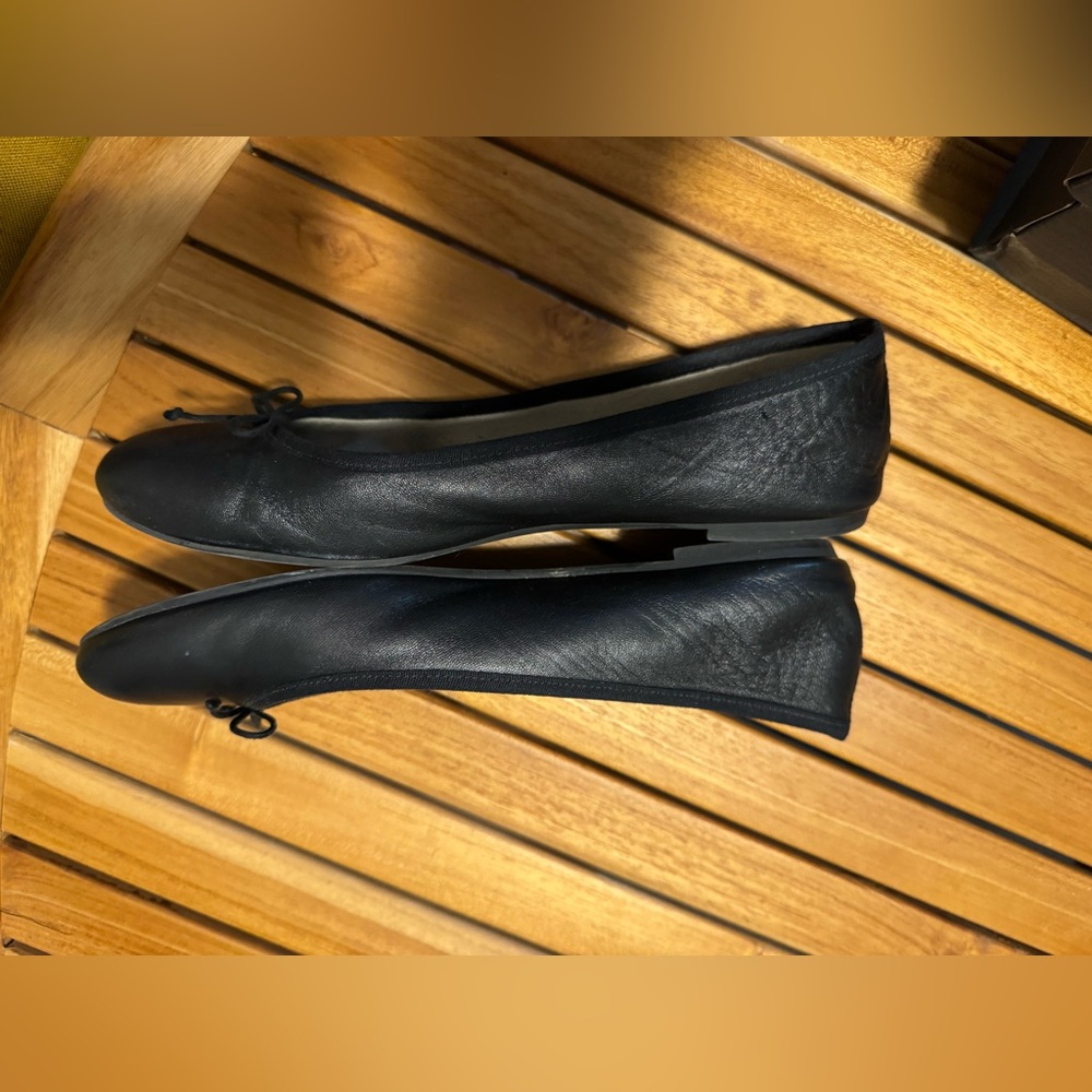 J.Crew black leather ballet flats - Picture 5 of 7